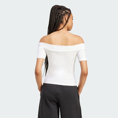 ADIDAS ORIGINALS Adicolor Bandeau Short Sleeve T-Shirt White WOMEN