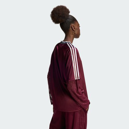 ADIDAS ORIGINALS LACE LONG-SLEEVE JERSEY Maroon WOMEN