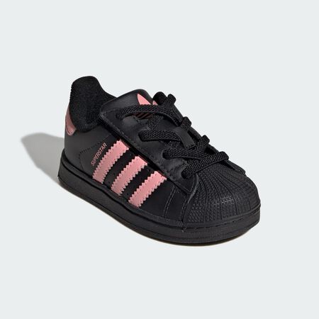 ADIDAS ORIGINALS superstar Superstar II Comfort Closure Elastic Lace Shoes Core Black / Glow Pink / Core Black BABIES