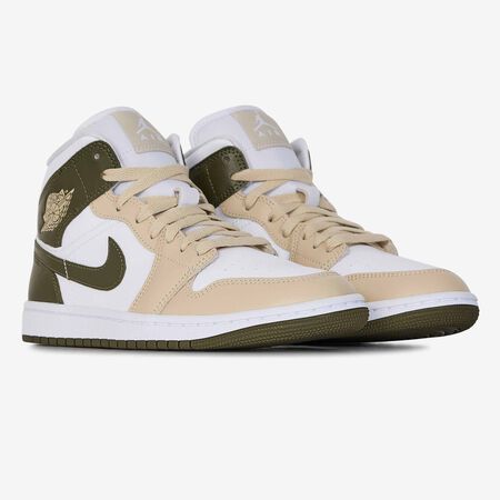JORDAN air jordan 1 AIR JORDAN 1 MID WHITE/KHAKI WOMEN