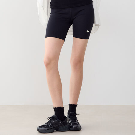 NIKE SHORT BIKER SWOOSH NOIR/BLANC FEMME
