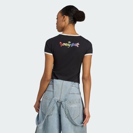 ADIDAS ORIGINALS T-shirt graphique slim adidas x Jeremy Scott Black FEMME