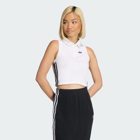 ADIDAS ORIGINALS POLO TOP White / Black WOMEN
