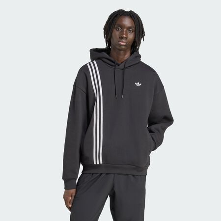 ADIDAS ORIGINALS Front Stripes Hoodie Black MEN