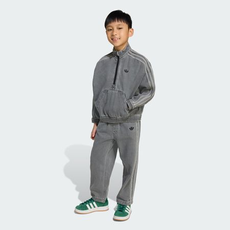 ADIDAS ORIGINALS Ensemble haut ras-du-cou Denim Enfants Grey CADET
