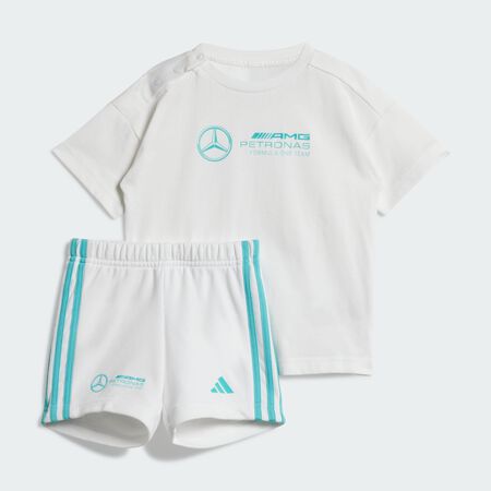 ADIDAS ORIGINALS MERCEDES - AMG PETRONAS FORMULA ONE TEAM DNA BABY JOGGER SHORT SLEEVE White / Semi Mint Rush BABIES
