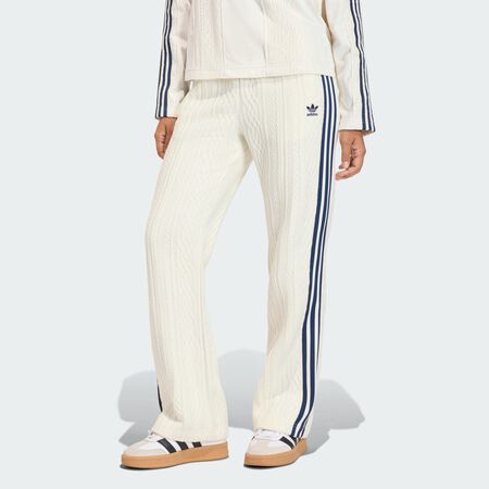 ADIDAS ORIGINALS ADIDAS ORIGINALS KNIT CLASSIC TRACK TROUSERS Off White WOMEN