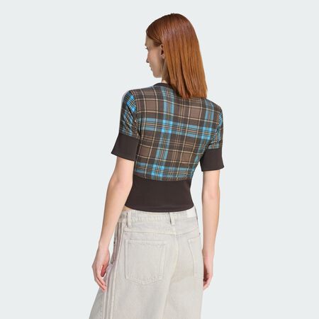 ADIDAS ORIGINALS CHEMISE À CARREAUX ET COL EN V AVEC BOUTONS Multicolor FEMME