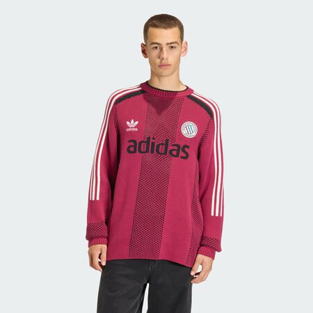 ADIDAS ORIGINALS ADICOLOR BLOKECORE LONGSLEEVES LIGHT WEIGHT PULLOVER UNISEX Legacy Burgundy UNISEX