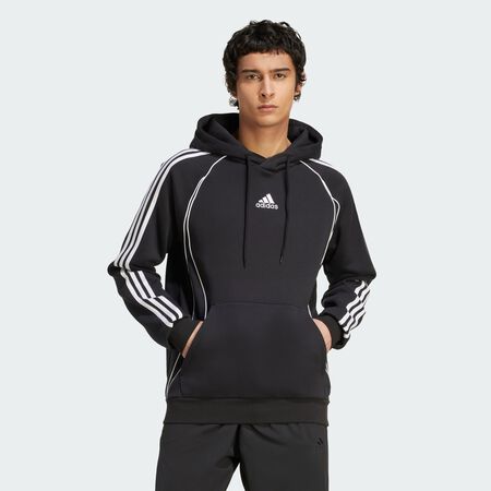 ADIDAS ORIGINALS Adicolor Teamgeist Cut Line Hoodie Black / White MEN