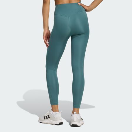 ADIDAS ORIGINALS Optimé Essentials No Front Rise Seam 7/8 Leggings Preloved Teal WOMEN