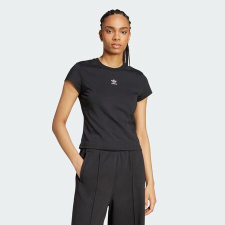 ADIDAS ORIGINALS T-shirt slim Essentials Black FEMME