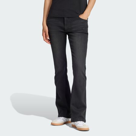 ADIDAS ORIGINALS Adilenium Season 4 Teamgeist Slim LR Denim Pants Black WOMEN