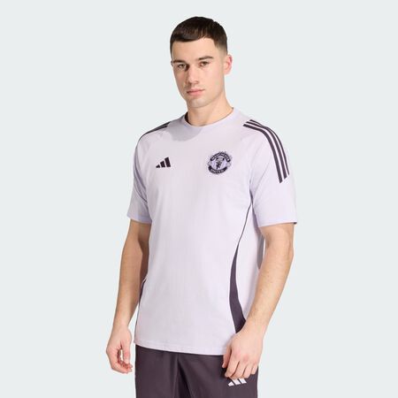 ADIDAS PERFORMANCE T-shirt coton Manchester United Tiro 25 Competition Purple Tint / Aurora Black HOMME