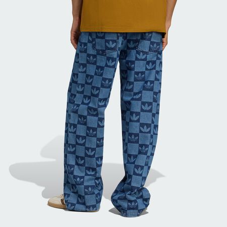 ADIDAS ORIGINALS Pantalon denim imprimé intégral monogramme Regular Indigo Denim HOMME