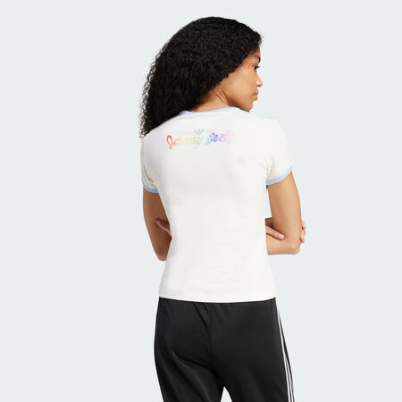 ADIDAS ORIGINALS adidas x Jeremy Scott Graphic Slim Tee Cloud White WOMEN