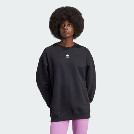 ADIDAS ORIGINALS Sweat-shirt oversize molleton Essentials Black FEMME