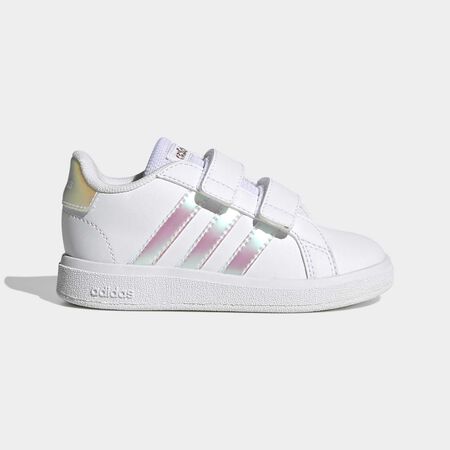 ADIDAS SPORTSWEAR Chaussure à scratch Grand Court Lifestyle Court Cloud White / Iridescent / Cloud White BÉBÉ