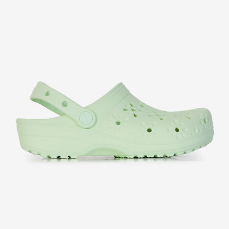 CROCS CLASSIC FLORAL CUT OUT CLOG VERT FEMME