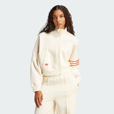 ADIDAS ORIGINALS Neuclassics Track Top Cream White / Real Coral WOMEN