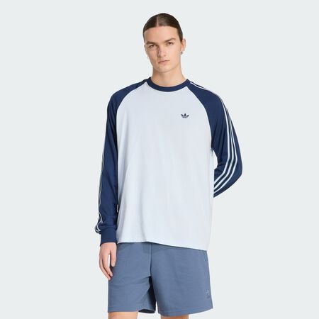 ADIDAS ORIGINALS T-SHIRT CALI MANCHES LONGUES BRITCORE Crystal Sky / Night Indigo HOMME