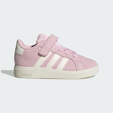 Chaussure Grand Court 2.0 Enfants : Clear Pink / Off White / Gold Metallic