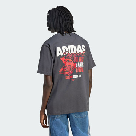 ADIDAS ORIGINALS NEW PIZZA BOX GRAPHIC TEE Carbon MEN
