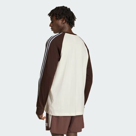 ADIDAS ORIGINALS BRITCORE LONG SLEEVE CALI T-SHIRT Off White / Aurora Coffee MEN