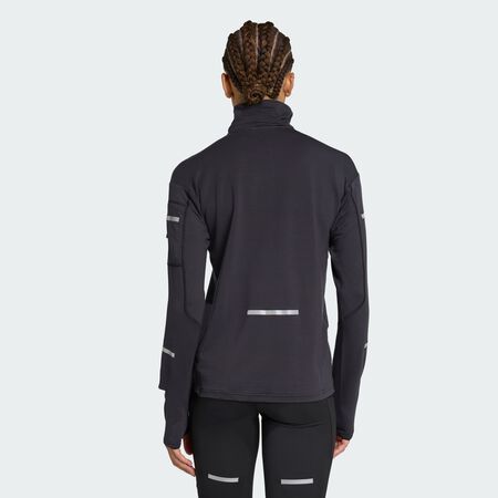 ADIDAS PERFORMANCE Haut demi-zip de running Adi365 CLIMAWARM+ Black FEMME