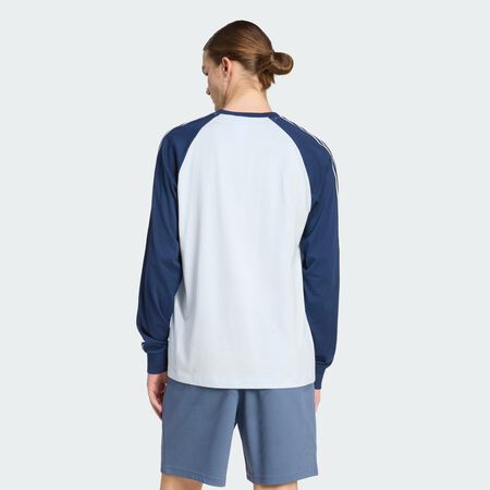 ADIDAS ORIGINALS T-SHIRT CALI MANCHES LONGUES BRITCORE Crystal Sky / Night Indigo HOMME