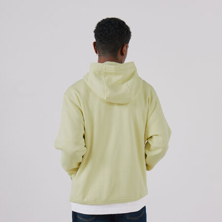 NIKE HOODIE CLUB SMALL LOGO JAUNE/BLANC HOMME