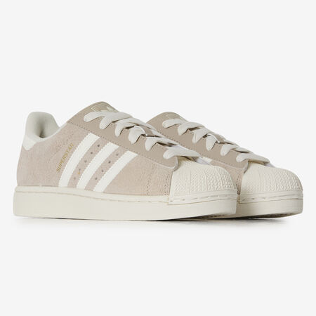 ADIDAS ORIGINALS superstar SUPERSTAR II SUEDE BEIGE/BLANC FEMME