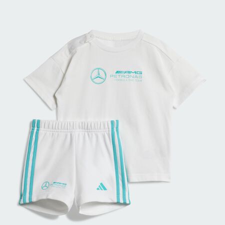 ADIDAS ORIGINALS MERCEDES - AMG PETRONAS FORMULA ONE TEAM DNA BABY JOGGER SHORT SLEEVE White / Semi Mint Rush BABIES