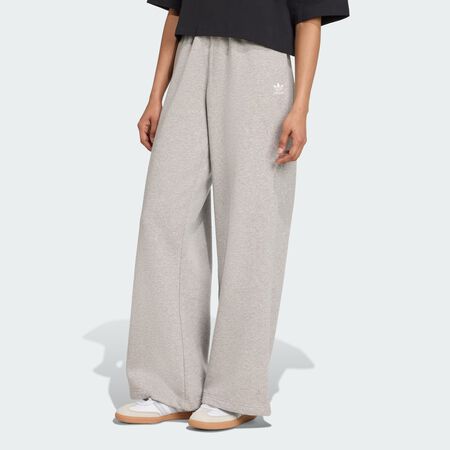 ADIDAS ORIGINALS Essentials Wide Leg Pant Fleece Medium Grey Heather WOMEN
