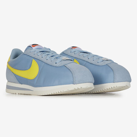 NIKE cortez CORTEZ NYLON BLEU/JAUNE FEMME