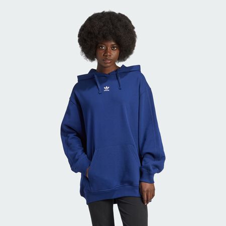 ADIDAS ORIGINALS Essentials Loose French Terry Hoodie Dark Blue WOMEN