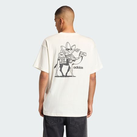 ADIDAS ORIGINALS T-SHIRT GRAPHIQUE CAMEL TREFFY Off White HOMME