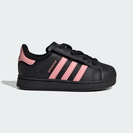 ADIDAS ORIGINALS superstar Superstar II Comfort Closure Elastic Lace Shoes Core Black / Glow Pink / Core Black BABIES
