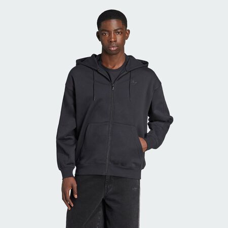 ADIDAS ORIGINALS adidas Adicolor Oversize Full-Zip Hoodie Black / Black MEN