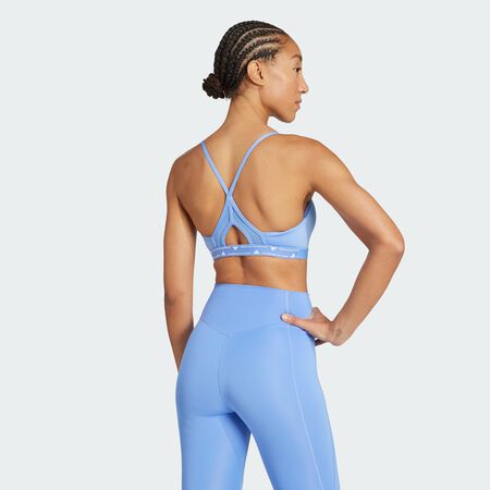 ADIDAS PERFORMANCE Brassière de training 3 bandes Aeroreact Blue Fusion FEMME