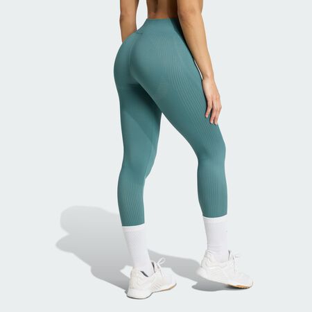 ADIDAS PERFORMANCE Workout Essentials Full-Length Knit Leggings Preloved Teal WOMEN