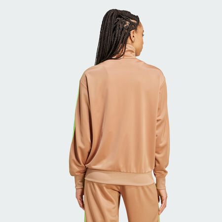 ADIDAS ORIGINALS Adicolor Classic Firebird Loose Track Top Cardboard / Signal Green WOMEN